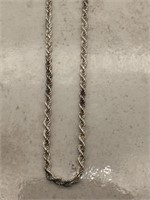 Italian Sterling Silver Fine Chain Necklace