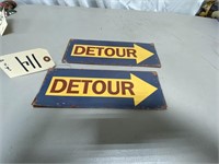 2-Detour Metal Signs-Old 12-3/4" x 4-1/2"