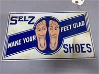Metal Sign Selz Shoes 15" x 9"