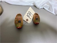 Pair Small Decorative Wooden Shoes