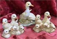 3- Homeco Porcelain Duck figures
