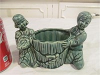 Planter, Boy and Girl with Bucket