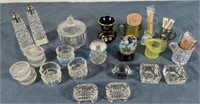 Collection of salt cellars and toothpick holders