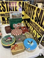 Lot Of 11 Vintage And Antique Tins.