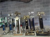 10 Tractor Pull Trophy's Vintage