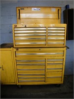 ITB yellow 3 sectional tool cabinet on wheels