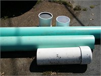 Green & white pipe & 2 fittings