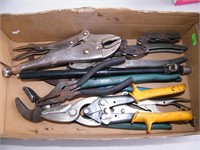 Box lot snips & Pliers & other