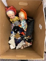 Box Of Misc Dolls.