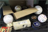 Sports Memprabilia with Signed Balls