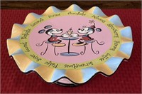 Mickey mouse pedestal platter