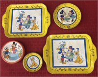 Vintage Mickey Mouse tin tea set