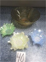 MCM Glass Bowl - Flower Dishes