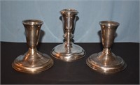 STERLING WEIGHTED CANDLESTICKS