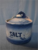 NICE B & W SALTGLAZE SALT BOX