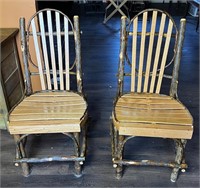 2 AMISH BUILT HICKORY CHAIRS- SIGNED