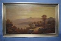 EARLY OIL ON CANVAS LANDSCAPE