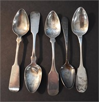 COIN & STERLING SPOONS 2.31 OZT