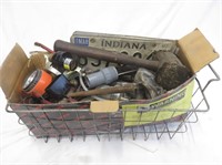Wire Basket Full of Misc. Hammer/Cable