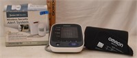 omron blood pressure monitor and security system