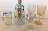 assorted glasses and jars