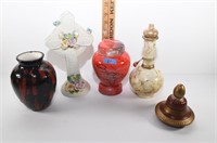 vintage vases and cross