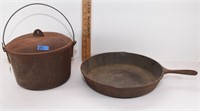 cast iron pot and pan