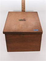 vintage wooden storage box