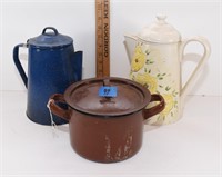 vintage pot and pitchers