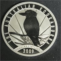 2009 Australia Kookaburra 1 oz .999 Silver $1