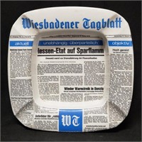 Rare Wiesbadener Tagblatt Germany Ashtray