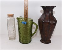 vintage pitcher and vase