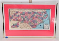 vintage map of North Carolina