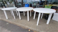 (3) Resin Outdoor Tables