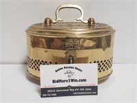 Brass Basket Pot Pourri Trinket Box