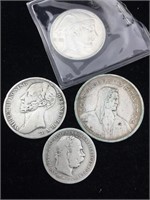 Silver european coins