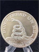 Silver 1 oz 999 DONT TREAD ON ME