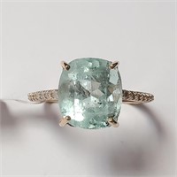 $6280 10K  Natural Columbia Emerald(4.5ct) Ring