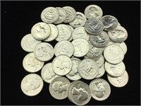 Silver roll quarters 1964 au condition