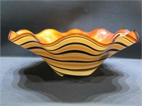 Art Glass 14in Centerpiece Bowl