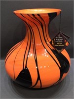 Hand Made Makora Polish Art Glass 14in Vase