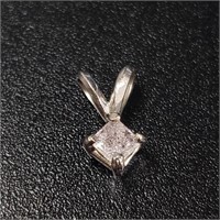 Certfied14K  Diamond (0.25Ct,I1,H) Pendant