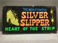 Vintage Vegas Silver Slipper Casino Slot Glass.