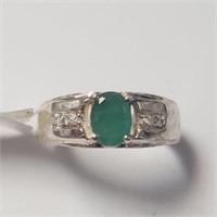 $200 Silver Emerald(1ct) Ring