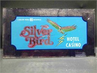 Vintage Vegas Silver Bird Casino Slot Glass. 15x8