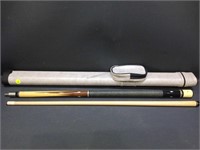 J&J 2pc Pool Cue 19 oz. in Sling Cary Case