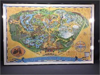 Original 1972 Disney Disneyland Park Map.