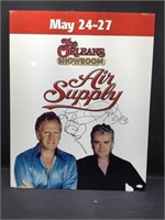 Air Supply Autographed Lobby Poster From The