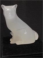 Hadeland Opalized Glass Fox Figurine. 2.5in H