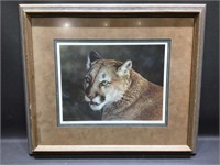 Carl Brenders Signed LE Lithograph. Mountain Lion